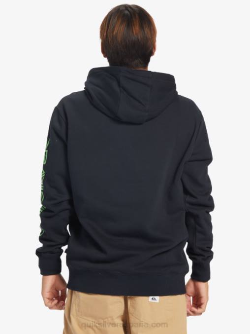 negro sudadera con capucha y logo omni D6T4D641 hombres Quiksilver