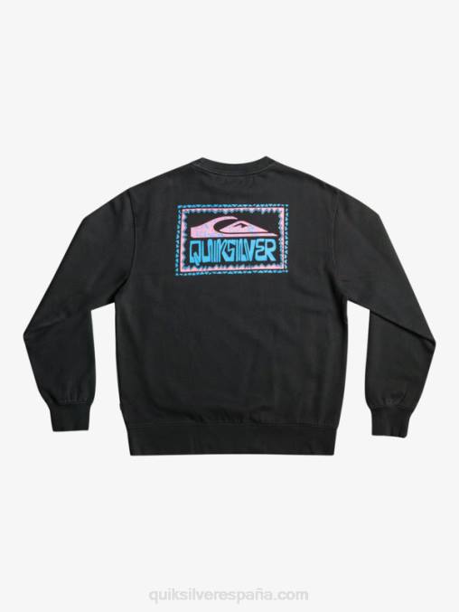 negro sudadera con diseño de losa de neón D6T4D1055 hombres Quiksilver
