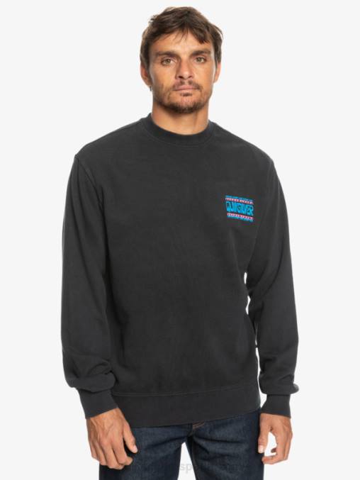 negro sudadera con diseño de losa de neón D6T4D1055 hombres Quiksilver