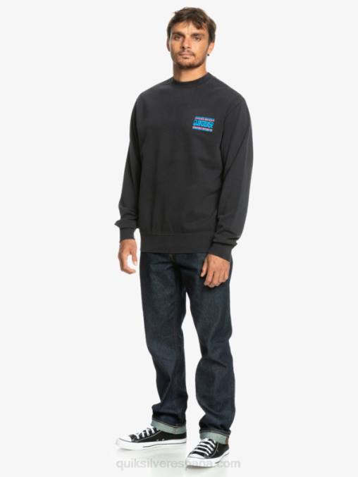 negro sudadera con diseño de losa de neón D6T4D1055 hombres Quiksilver