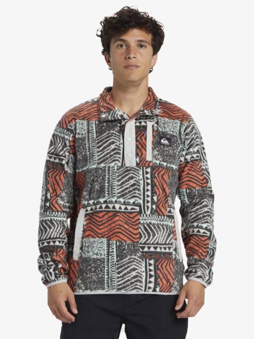 salmón fresco soplado jersey de forro polar con botones de presión sin destino D6T4D1041 hombres Quiksilver