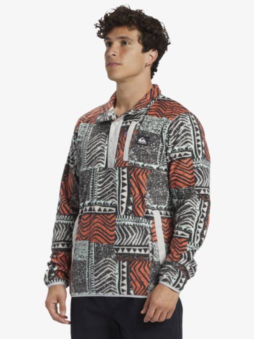 salmón fresco soplado jersey de forro polar con botones de presión sin destino D6T4D1041 hombres Quiksilver