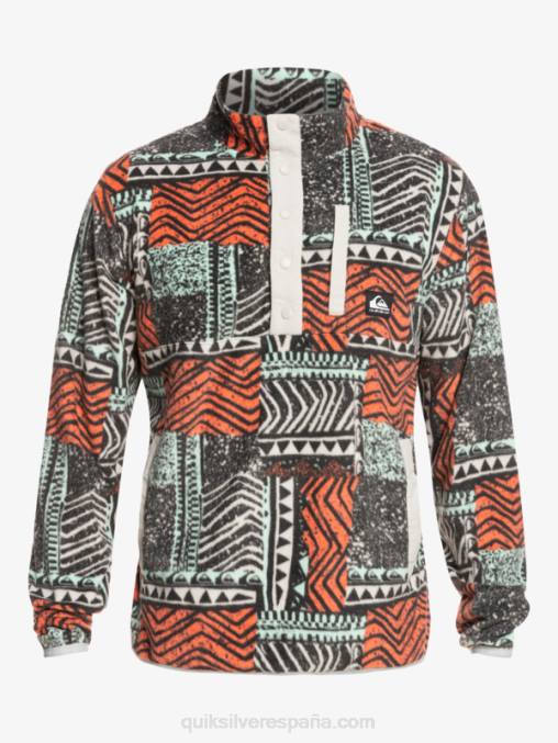 salmón fresco soplado jersey de forro polar con botones de presión sin destino D6T4D1041 hombres Quiksilver
