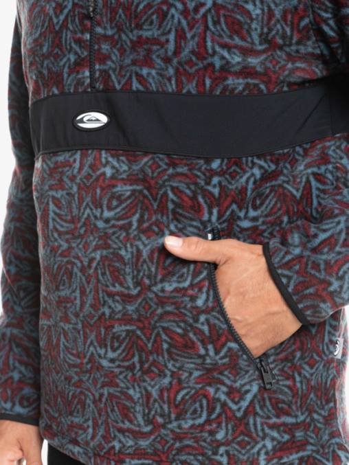 saturno azul provenzal Polar Saturno con media cremallera D6T4D1562 hombres Quiksilver