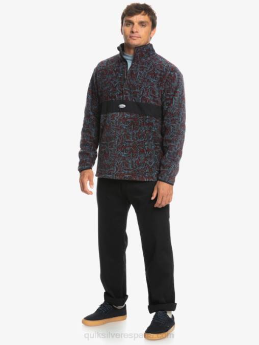 saturno azul provenzal Polar Saturno con media cremallera D6T4D1562 hombres Quiksilver