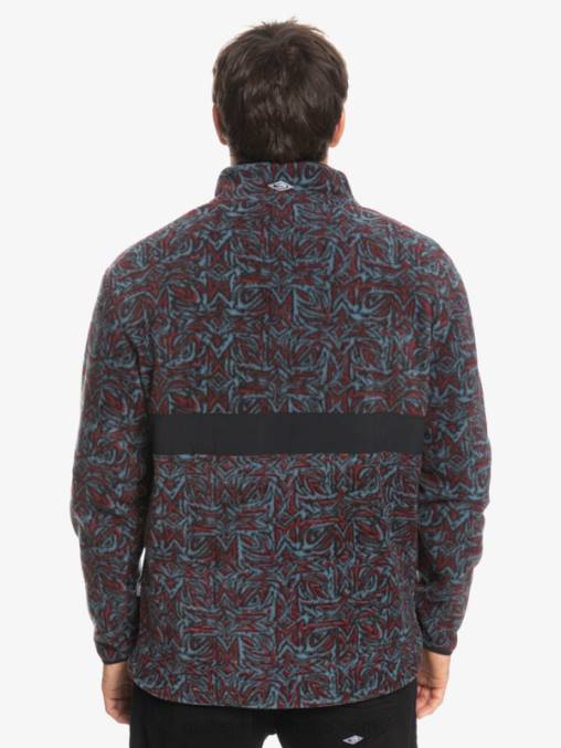 saturno azul provenzal Polar Saturno con media cremallera D6T4D1562 hombres Quiksilver