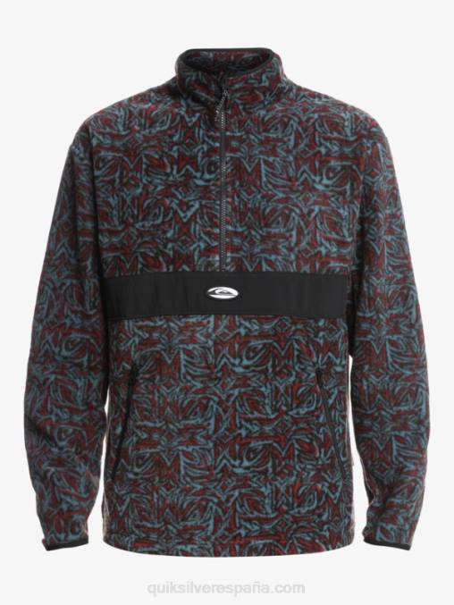saturno azul provenzal Polar Saturno con media cremallera D6T4D1562 hombres Quiksilver