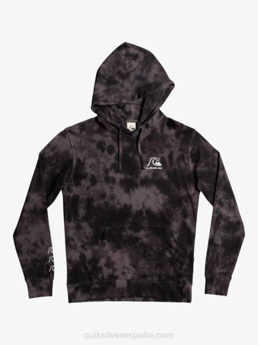 teñido anudado negro nublado sudadera con capucha y motivo tie-dye D6T4D1503 hombres Quiksilver