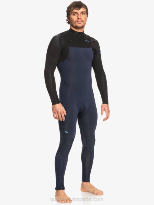 azul marino oscuro/negro Traje de neopreno con cremallera en el pecho para 3/2 sesiones diarias D6T4D1278 hombres Quiksilver