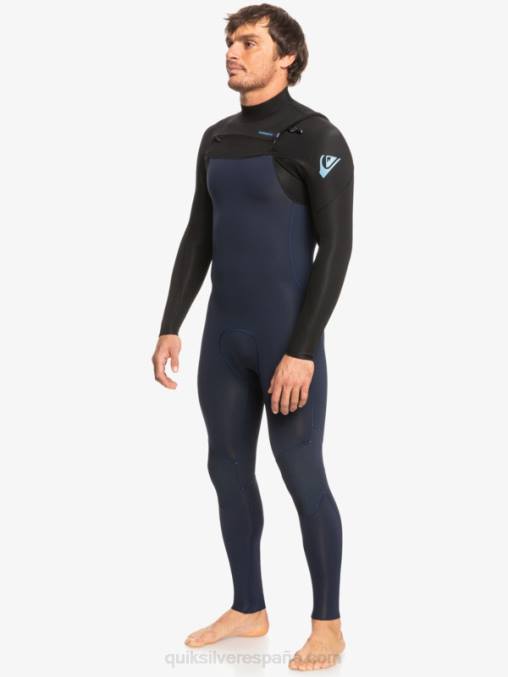 azul marino oscuro/negro Traje de neopreno con cremallera en el pecho para 3/2 sesiones diarias D6T4D1278 hombres Quiksilver