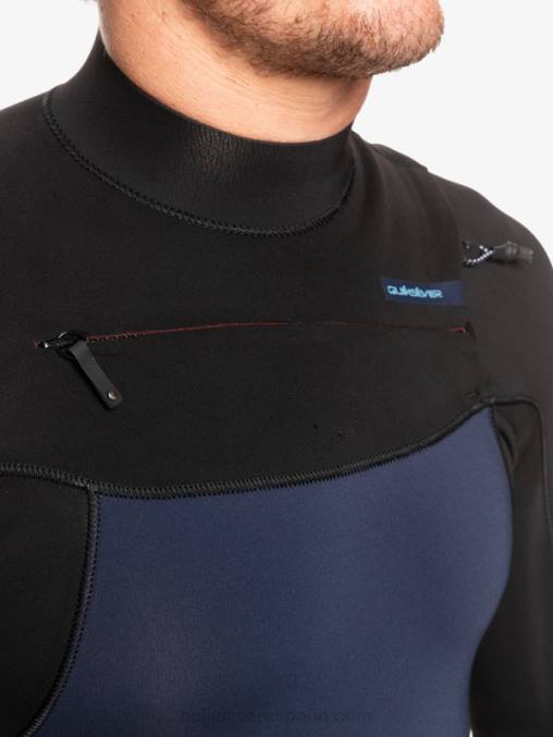 azul marino oscuro/negro Traje de neopreno con cremallera en el pecho para 3/2 sesiones diarias D6T4D1278 hombres Quiksilver