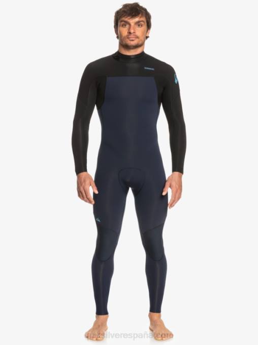 azul marino oscuro/negro Traje de neopreno con cremallera trasera para 3/2 sesiones diarias D6T4D927 hombres Quiksilver