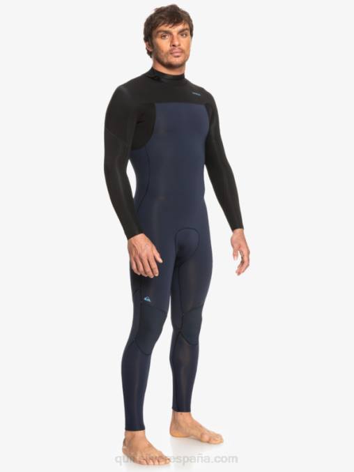 azul marino oscuro/negro Traje de neopreno con cremallera trasera para 3/2 sesiones diarias D6T4D927 hombres Quiksilver