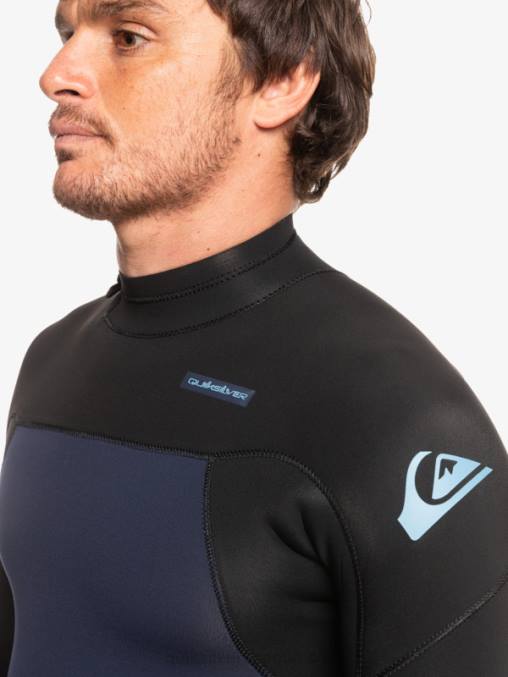 azul marino oscuro/negro Traje de neopreno con cremallera trasera para 3/2 sesiones diarias D6T4D927 hombres Quiksilver