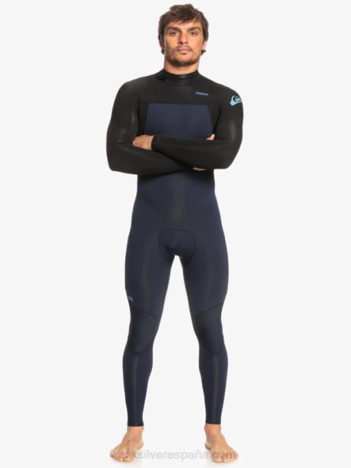 azul marino oscuro/negro Traje de neopreno con cremallera trasera para 3/2 sesiones diarias D6T4D927 hombres Quiksilver