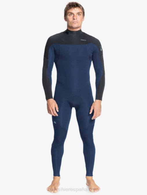 azul marino oscuro/negro Traje de neopreno con cremallera trasera para 4/3 sesiones diarias D6T4D1175 hombres Quiksilver