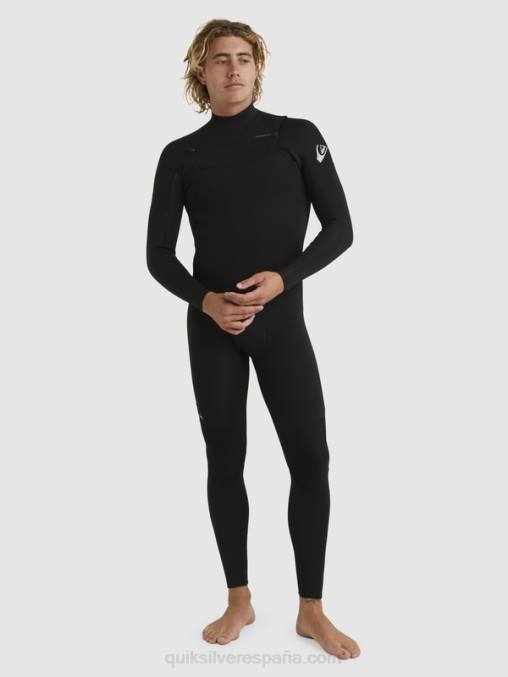 negro Traje de neopreno con cremallera en el pecho para 3/2 sesiones diarias D6T4D1280 hombres Quiksilver