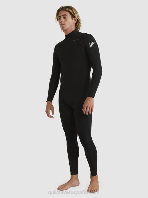 negro Traje de neopreno con cremallera en el pecho para 3/2 sesiones diarias D6T4D1280 hombres Quiksilver