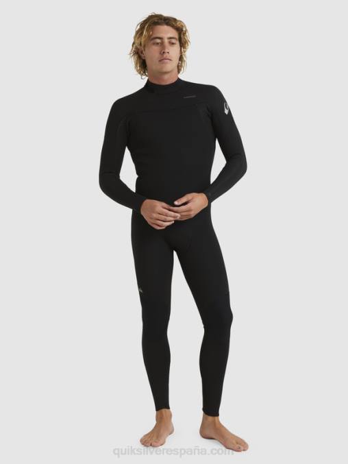 negro Traje de neopreno con cremallera trasera para 3/2 sesiones diarias D6T4D928 hombres Quiksilver