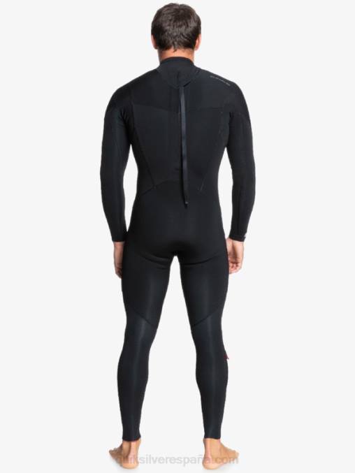 negro Traje de neopreno con cremallera trasera para 4/3 sesiones diarias D6T4D1174 hombres Quiksilver