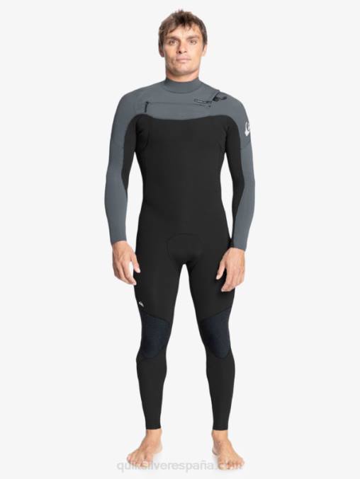 negro/bronce Traje de neopreno con cremallera en el pecho para 3/2 sesiones diarias D6T4D1279 hombres Quiksilver