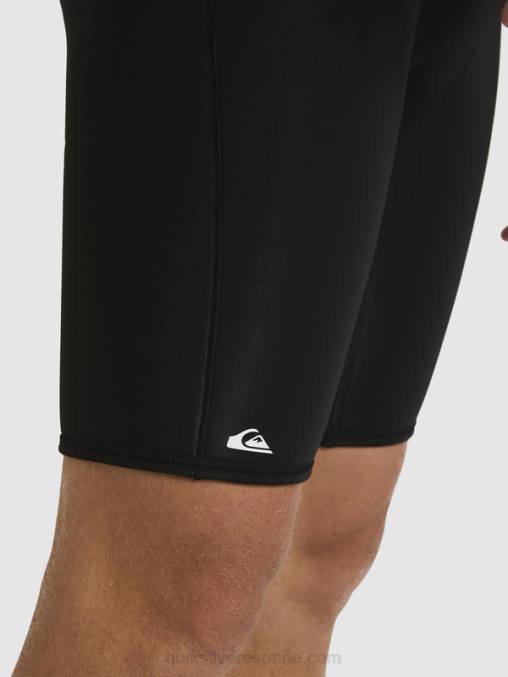 negro/bronce Traje de primavera de manga corta con cremallera trasera para sesiones diarias de 2/2 mm D6T4D1433 hombres Quiksilver
