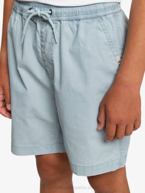 azul celeste 8-16 taxer 15 pantalones cortos con cintura elástica D6T4D2082 Niños Quiksilver