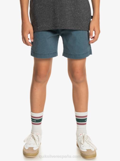 azul marino medianoche 8-16 taxer 15 pantalones cortos con cintura elástica D6T4D2081 Niños Quiksilver