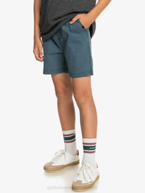azul marino medianoche 8-16 taxer 15 pantalones cortos con cintura elástica D6T4D2081 Niños Quiksilver
