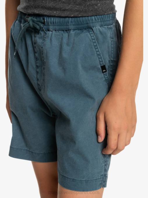 azul marino medianoche 8-16 taxer 15 pantalones cortos con cintura elástica D6T4D2081 Niños Quiksilver