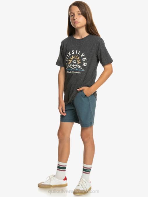 azul marino medianoche 8-16 taxer 15 pantalones cortos con cintura elástica D6T4D2081 Niños Quiksilver