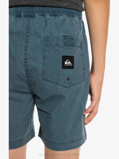 azul marino medianoche 8-16 taxer 15 pantalones cortos con cintura elástica D6T4D2081 Niños Quiksilver