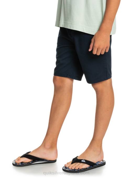 chaqueta azul marino 8-16 todos los días 17 pantalones cortos chinos D6T4D2289 Niños Quiksilver