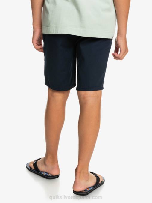 chaqueta azul marino 8-16 todos los días 17 pantalones cortos chinos D6T4D2289 Niños Quiksilver