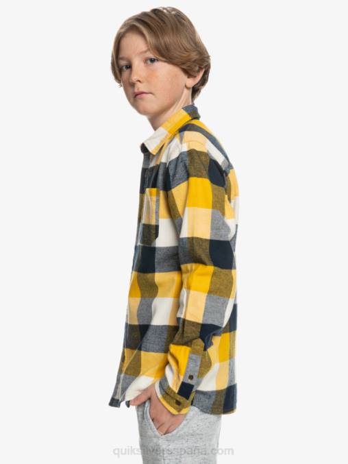 abedul madre mosca 223 8-16 motherfly camisa de franela de manga larga D6T4D2306 Niños Quiksilver