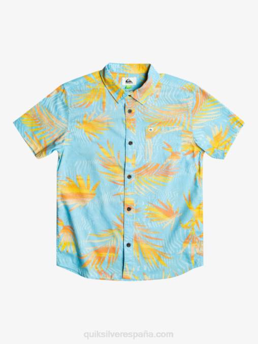 azul cielo desgarrado 8-16 camisa de manga corta rota D6T4D2197 Niños Quiksilver