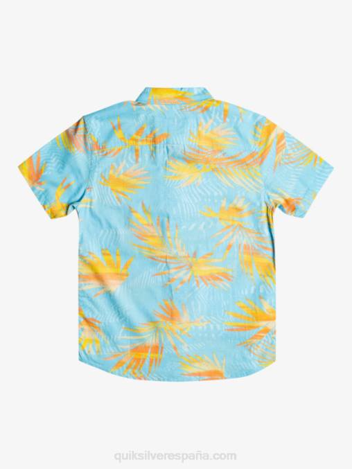 azul cielo desgarrado 8-16 camisa de manga corta rota D6T4D2197 Niños Quiksilver