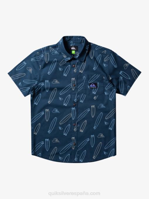 azul marino de medianoche ¿dónde está mi tabla ¿dónde está mi camiseta de manga corta D6T4D2009 Niños Quiksilver