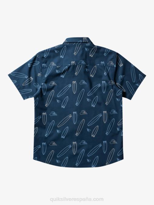 azul marino de medianoche ¿dónde está mi tabla ¿dónde está mi camiseta de manga corta D6T4D2009 Niños Quiksilver