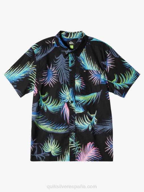 falla tropical negra camisa de manga corta con falla tropical D6T4D1913 Niños Quiksilver