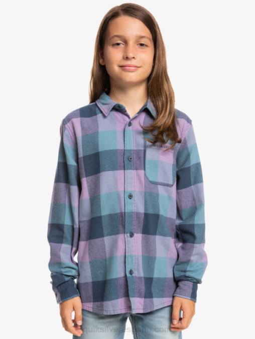 insignia azul madre mosca 8-16 motherfly camisa de franela de manga larga D6T4D2304 Niños Quiksilver