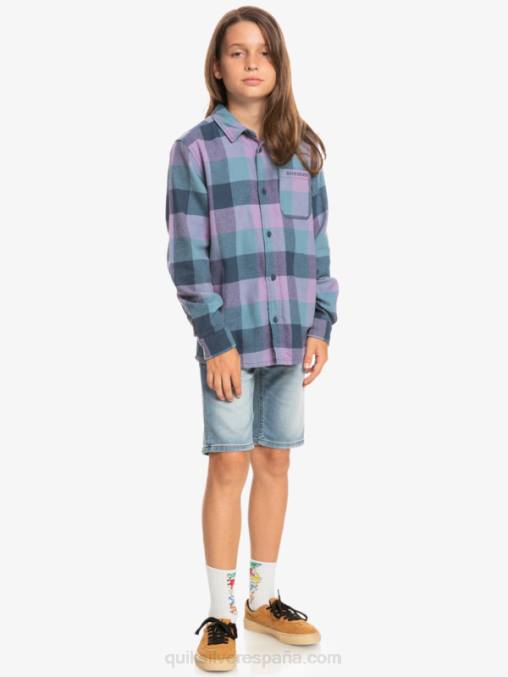 insignia azul madre mosca 8-16 motherfly camisa de franela de manga larga D6T4D2304 Niños Quiksilver