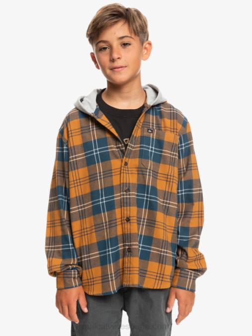 liebre de azúcar moreno 8-16 camisa de manga larga con capucha halidon D6T4D2309 Niños Quiksilver
