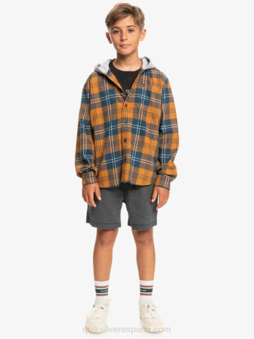 liebre de azúcar moreno 8-16 camisa de manga larga con capucha halidon D6T4D2309 Niños Quiksilver