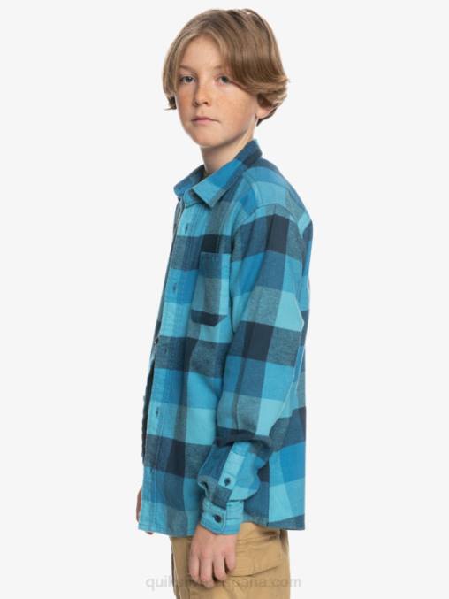 madre mosca azul delph 8-16 motherfly camisa de franela de manga larga D6T4D2308 Niños Quiksilver