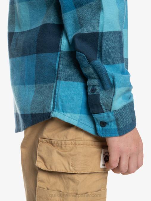 madre mosca azul delph 8-16 motherfly camisa de franela de manga larga D6T4D2308 Niños Quiksilver