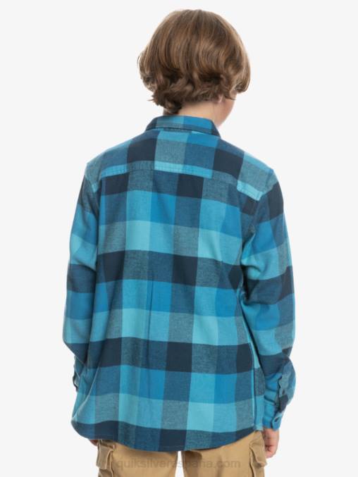 madre mosca azul delph 8-16 motherfly camisa de franela de manga larga D6T4D2308 Niños Quiksilver