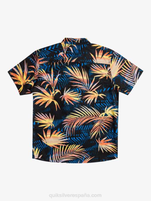 negro rasgado 8-16 camisa de manga corta rota D6T4D2196 Niños Quiksilver