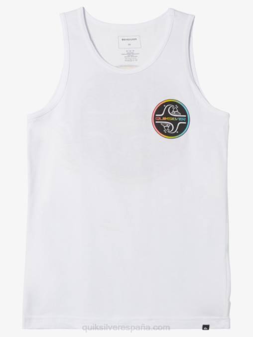 blanco camiseta de tanque de burbujas de 8-16 núcleos D6T4D2227 Niños Quiksilver
