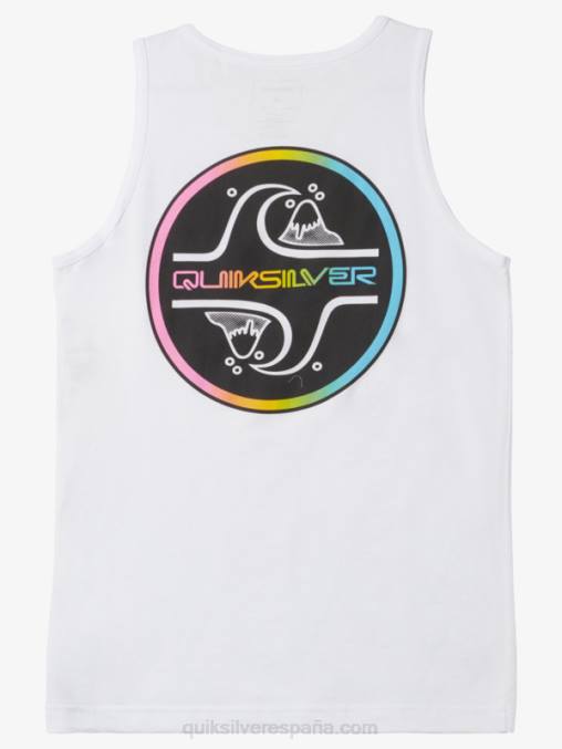 blanco camiseta de tanque de burbujas de 8-16 núcleos D6T4D2227 Niños Quiksilver